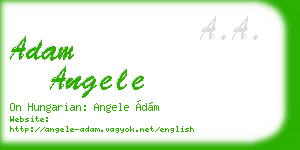adam angele business card